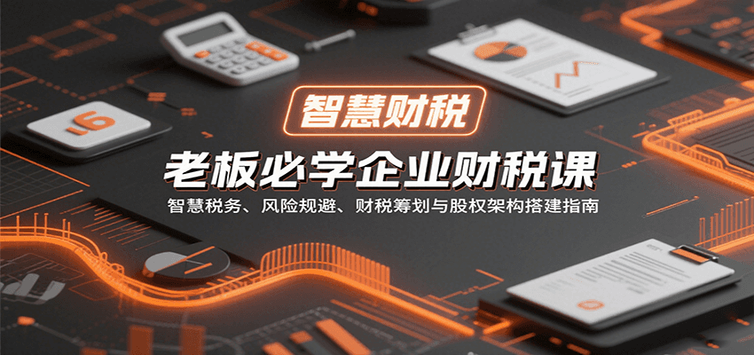 老板必学企业财税课：智慧税务、风险规避、财税筹划与股权架构搭建指南 - 来及网络