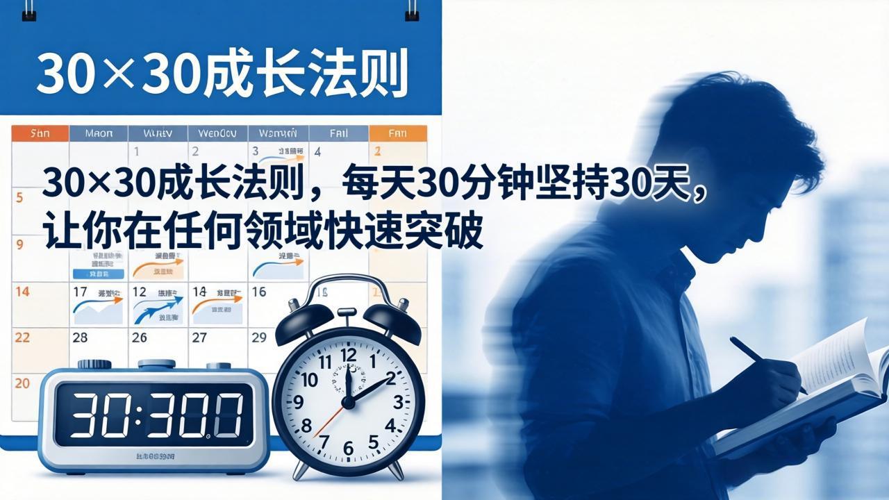 付费文章：30×30成长法则，每天30分钟坚持30天，让你在任何领域快速突破 - 来及网络