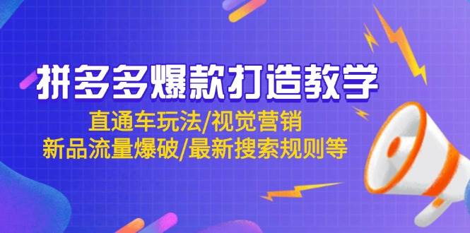 （14681期）拼多多爆款打造教学：直通车玩法/视觉营销/新品流量爆破/最新搜索规则等 - 来及网络