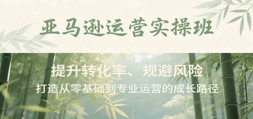 亚马逊运营实操班，提升转化率、规避风险，打造从零基础到专业运营的成长路径 - 来及网络