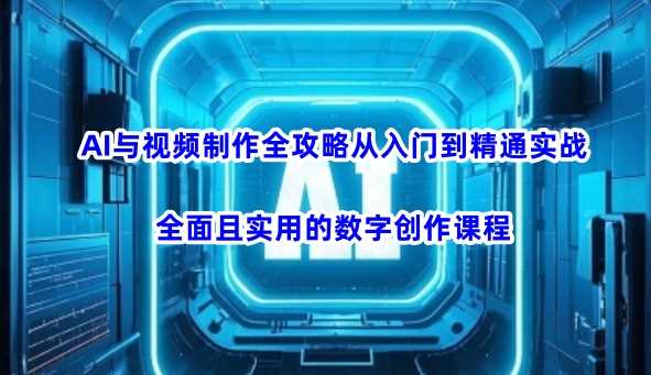 AI与视频制作全攻略从入门到精通实战，全面且实用的数字创作课程（更新3月） - 来及网络