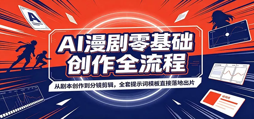 AI漫剧零基础创作全流程：从剧本创作到分镜剪辑，全套提示词模板直接落地出片 - 来及网络