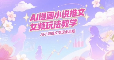 AI漫画小说推文女频玩法教学，AI小说推文变现全流程 - 来及网络
