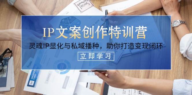 IP文案创作特训营，灵魂IP显化与私域播种，助你打造变现闭环（14节课） - 来及网络
