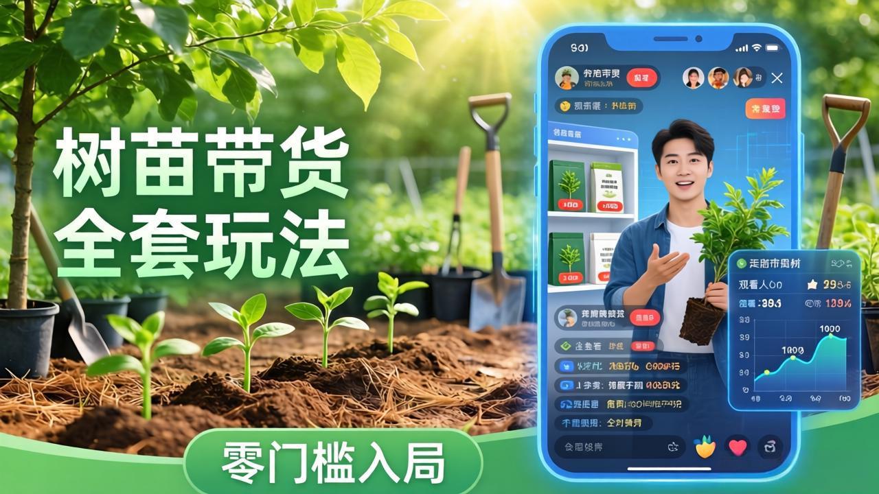 视频号AI树苗带货全套玩法：零门槛入局，掌握豆包、千问等AI工具制作树苗视频的全套流程 - 来及网络
