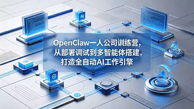 OpenClaw 一人公司训练营，从部署调试到多智能体搭建，打造全自动 AI 工作引擎 - 来及网络