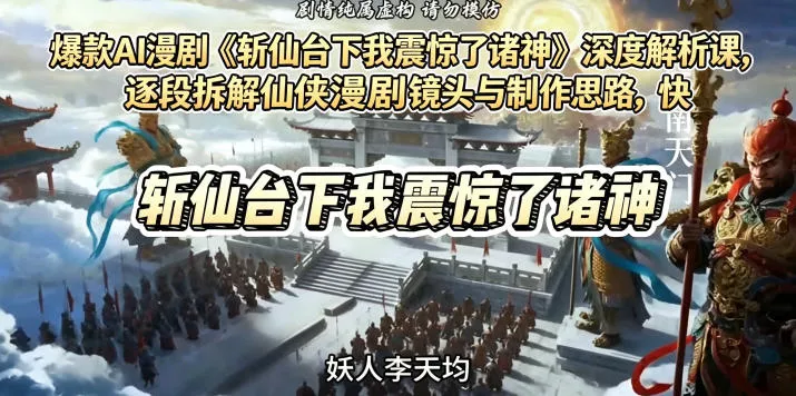 爆款AI漫剧《斩仙台下我震惊了诸神》深度解析课，逐段拆解仙侠漫剧镜头与制作思路，快速复刻爆款创作模式 - 来及网络