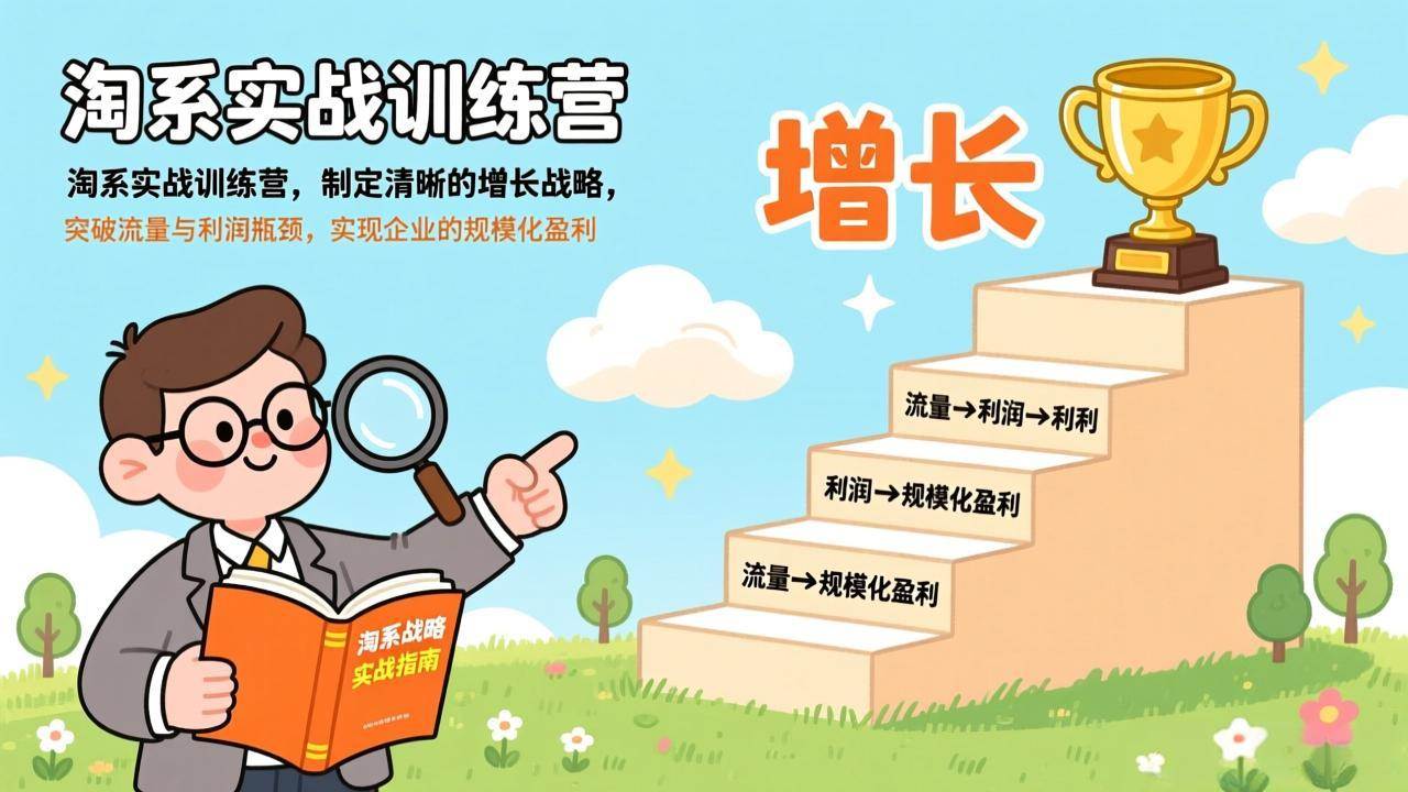 （17278期）淘系实战训练营，制定清晰的增长战略，突破流量与利润瓶颈，实现企业的规模化盈利 - 来及网络