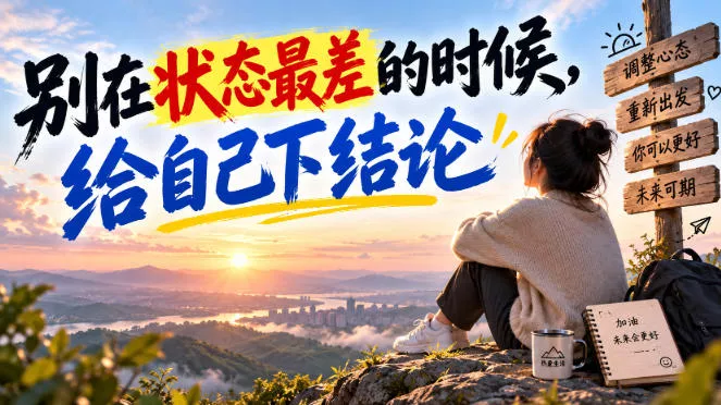 某公众号付费文章：别在状态最差的时候，给自己下结论 - 来及网络
