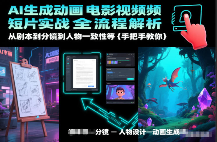 AI生成动画电影视频短片实战全流程解析，从剧本到分镜到人物一致性等手把手教你 - 来及网络