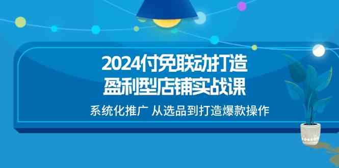 2024付免联动打造盈利型店铺实战课，系统化推广 从选品到打造爆款操作 - 来及网络
