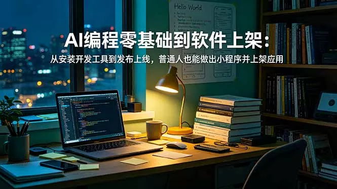 AI编程零基础到软件上架：从安装开发工具到发布上线，普通人也能做出小程序并上架应用商店 - 来及网络