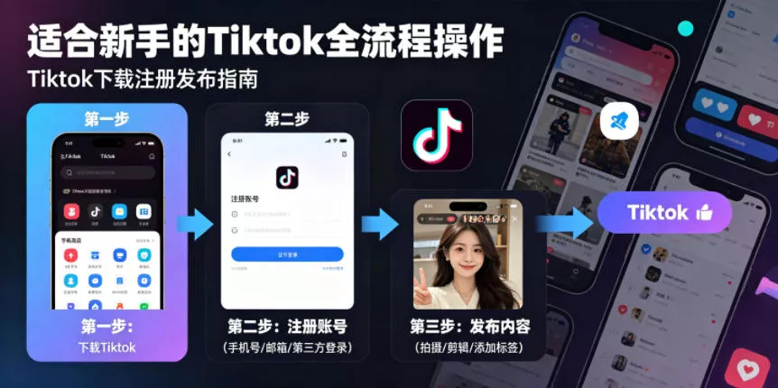Tiktok下载注册发布，适合新手的Tiktok全流程操作 - 来及网络
