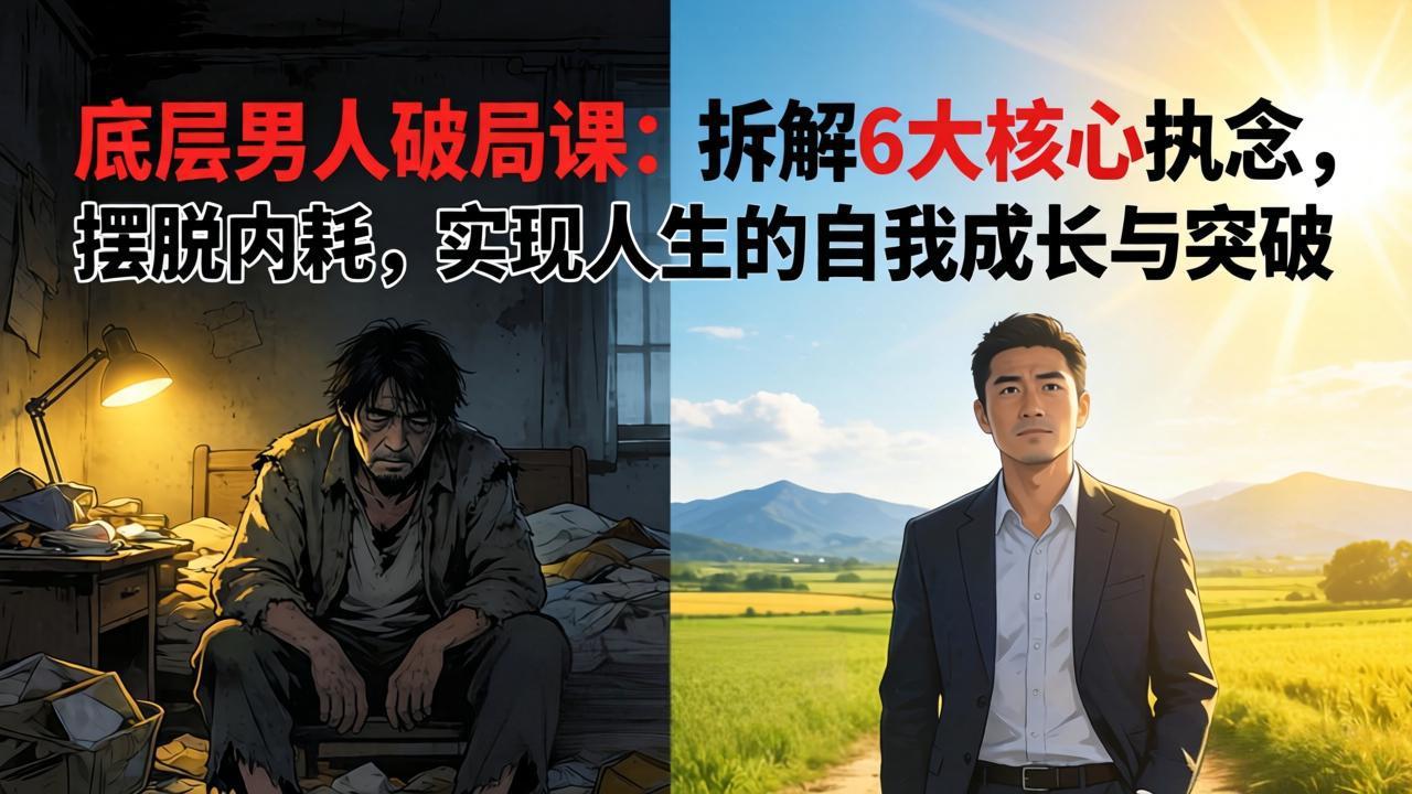 付费文章：底层男人破局课：拆解 6 大核心执念，摆脱内耗，实现人生的自我成长与突破 - 来及网络