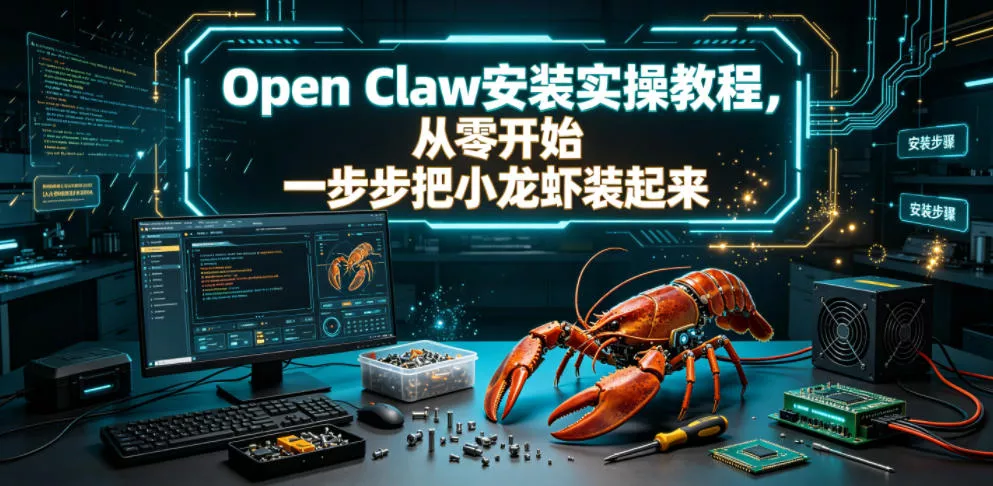Open Claw安装实操教程，从零开始一步步一步步把小龙虾装起来 - 来及网络