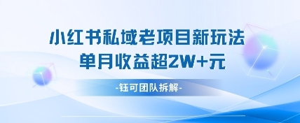 小红书私域项目新玩法，单月变现过W+ - 来及网络