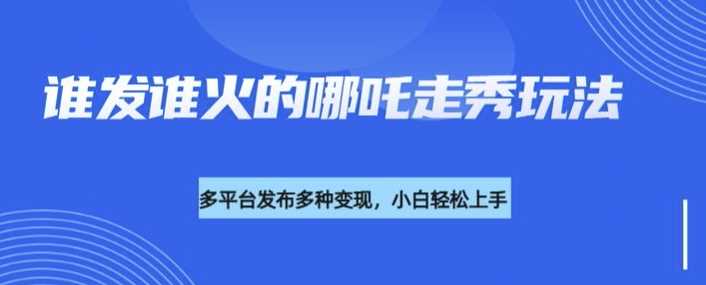 利用deepseek制作谁发谁火的哪吒2人物走秀视频，多平台发布多种变现 - 来及网络