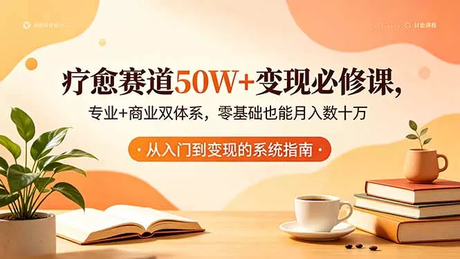 疗愈赛道50W+变现必修课，专业+商业双体系，零基础也能月入数十万 - 来及网络