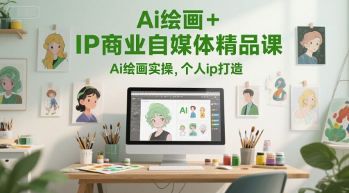 Ai绘画+IP商业自媒体精品课，Ai绘画实操，个人ip打造 - 来及网络
