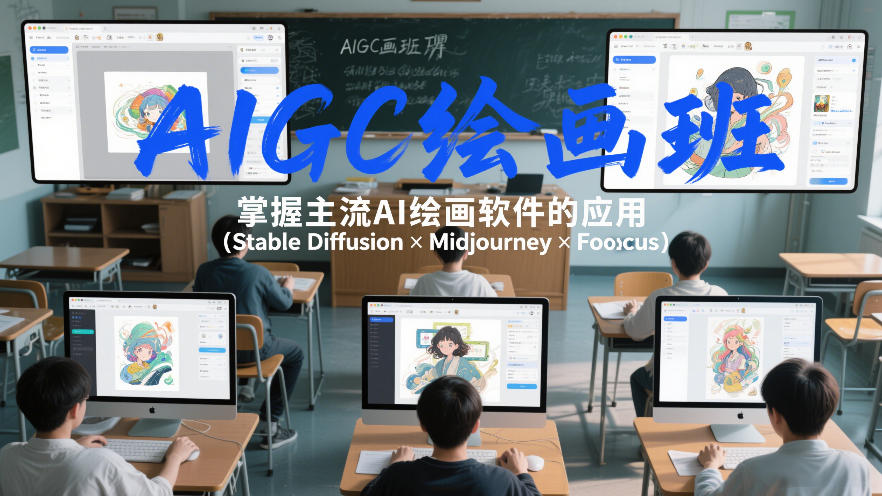 AIGC绘画班，掌握主流Ai绘画软件的应用（Stable Diffusion x Midjourney x Fooocus） - 来及网络