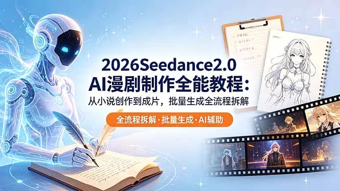 2026Seedance2.0 AI制作全能教程：从小说创作到成片，批量生成全流程拆解 - 来及网络