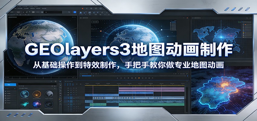 GEOlayers3地图动画制作：从基础操作到特效制作，手把手教你做专业地图动画 - 来及网络