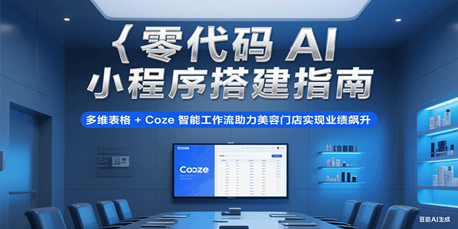 零代码AI小程序搭建指南，多维表格+Coze智能工作流助力美容门店实现业绩飙升 - 来及网络
