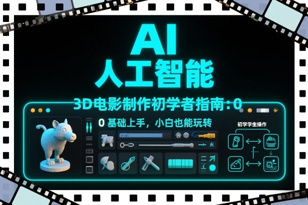 AI人工智能3D电影制作初学者指南：0基础上手，小白也能玩转 - 来及网络