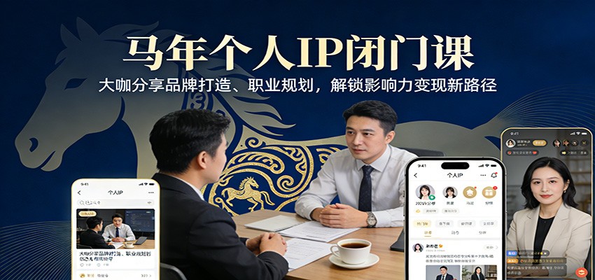 马年个人IP闭门课，大咖分享品牌打造、职业规划，解锁影响力变现新路径 - 来及网络
