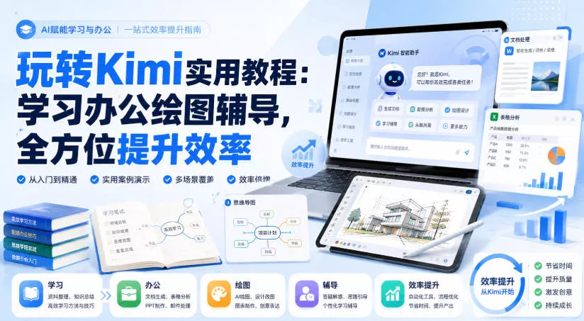 玩转Kimi实用教程：学习办公绘图辅导，全方位提升效率 - 来及网络