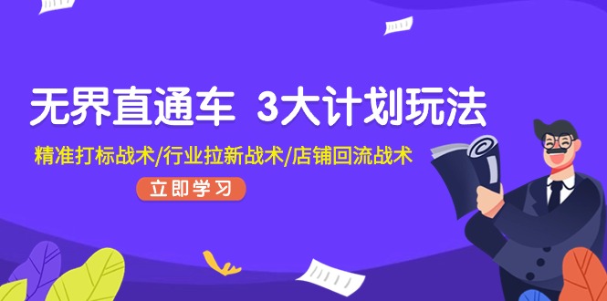 （11304期）无界直通车 3大计划玩法，精准打标战术/行业拉新战术/店铺回流战术 - 来及网络