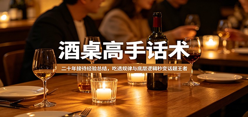酒桌高手话术：二十年接待经验总结，吃透规律与底层逻辑秒变话题王者 - 来及网络