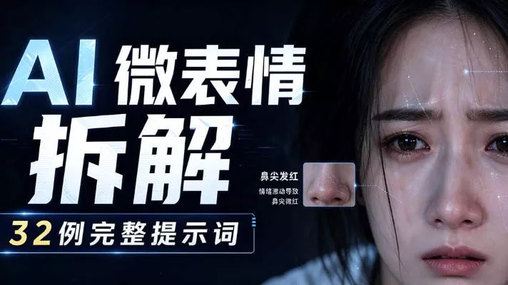 AI微表情拆解提示词合集，精准调控AI角色表情，可直接复用，0基础也能调出影视级表情变化 - 来及网络