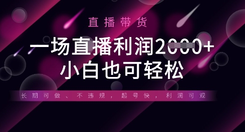 半无人直播带货，一场利润数张，适合所有平台玩法，小白也可轻松 - 来及网络