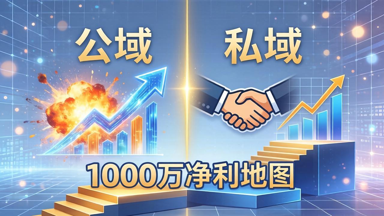公域玩命出爆款，私域悄悄做成交：这套AI内训课，2026给你打通1000万净利的地图 - 来及网络