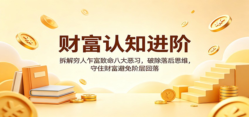 财富认知进阶：拆解穷人乍富致命八大恶习，破除落后思维，守住财富避免阶层回落 - 来及网络