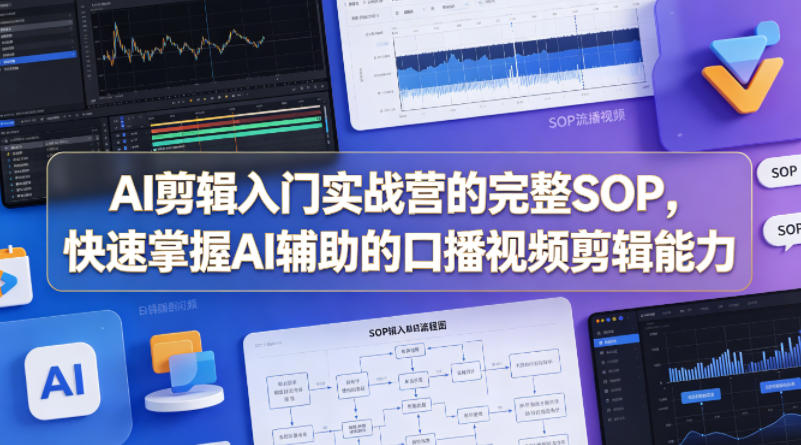 AI剪辑入门实战营的完整SOP，快速掌握AI辅助的口播视频剪辑能力 - 来及网络