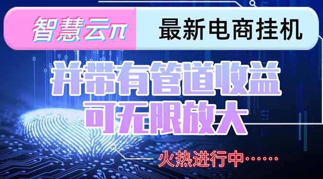 智慧云π电脑挂机单机每天收益300—500+ 并带有团队管道收益 可无限放大 - 来及网络