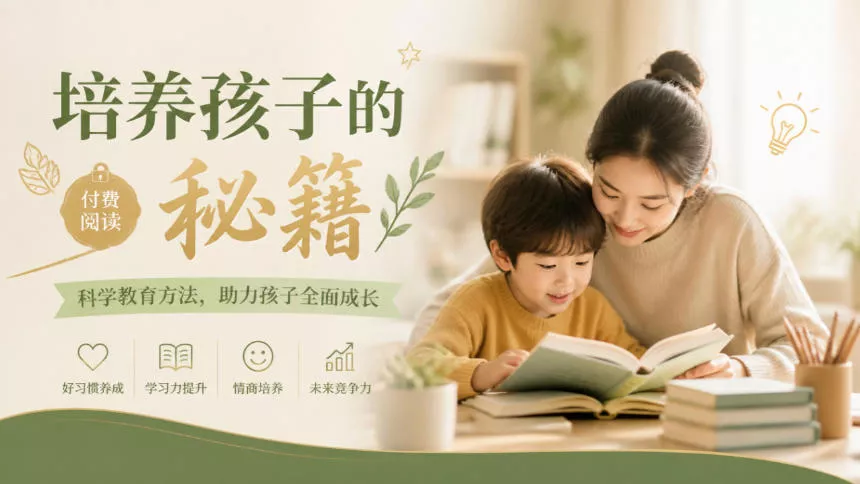 某公众号付费文章：培养孩子的秘籍 - 来及网络
