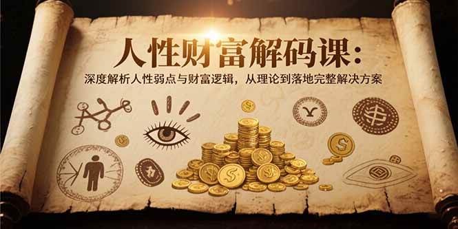 （15434期）人性财富解码课6.0：深度解析人性弱点与财富逻辑，理论到落地完整解决方案 - 来及网络