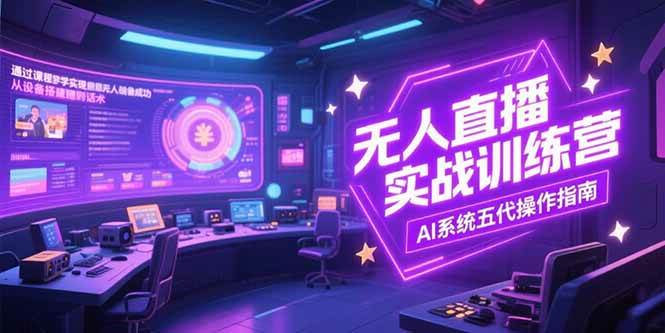 （15315期）无人直播实操训练营，从设备搭建到话术，AI系统五代操作指南(7月更新) - 来及网络