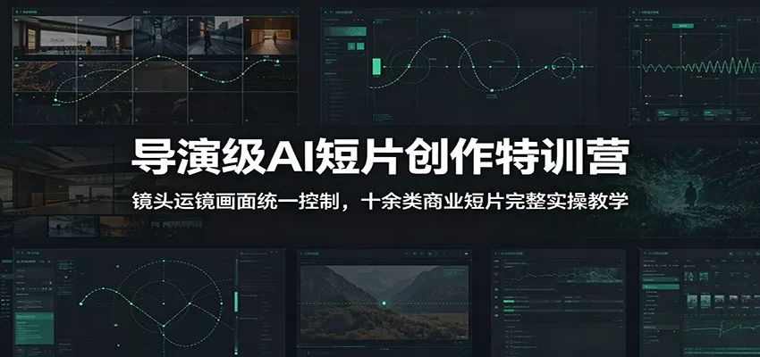 导演级AI短片创作特训营：镜头运镜画面统一控制，十余类商业短片完整实操教学(更新) - 来及网络