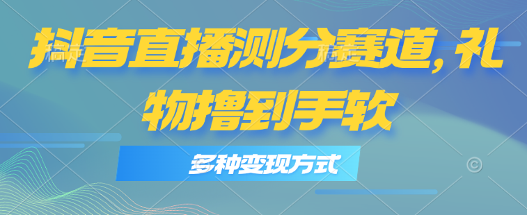 （11380期）抖音直播测分赛道，多种变现方式，轻松日入1000+ - 来及网络