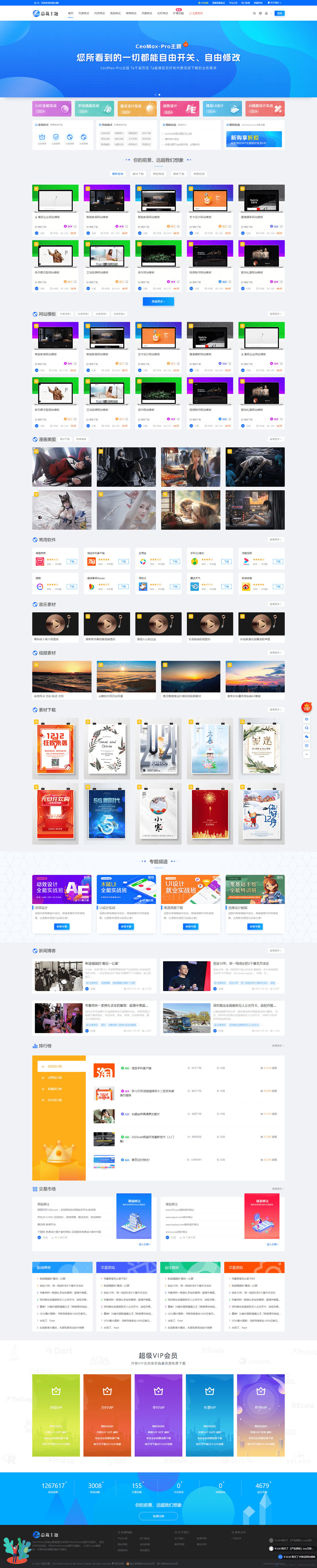 WordPress 资源展示型下载类主题 CeoMax-Pro_v7.6 开心版 - 来及网络