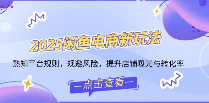 （14232期）2025闲鱼电商新玩法，熟知平台规则，规避风险，提升店铺曝光与转化率 - 来及网络