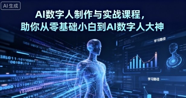 AI数字人制作 从零基础到大神 - 来及网络