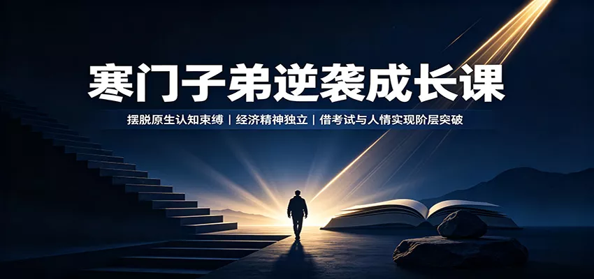寒门子弟逆袭成长课：摆脱原生认知束缚，经济精神独立，借考试与人情实现阶层突破 - 来及网络