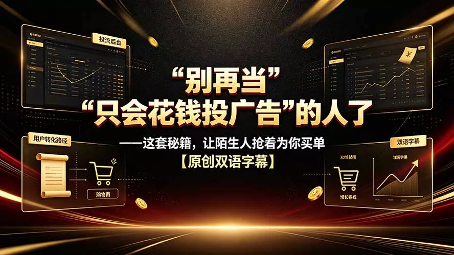 别再当“只会花钱投广告”的人了——这套秘籍，让陌生人抢着为你买单【原创双语字幕】 - 来及网络