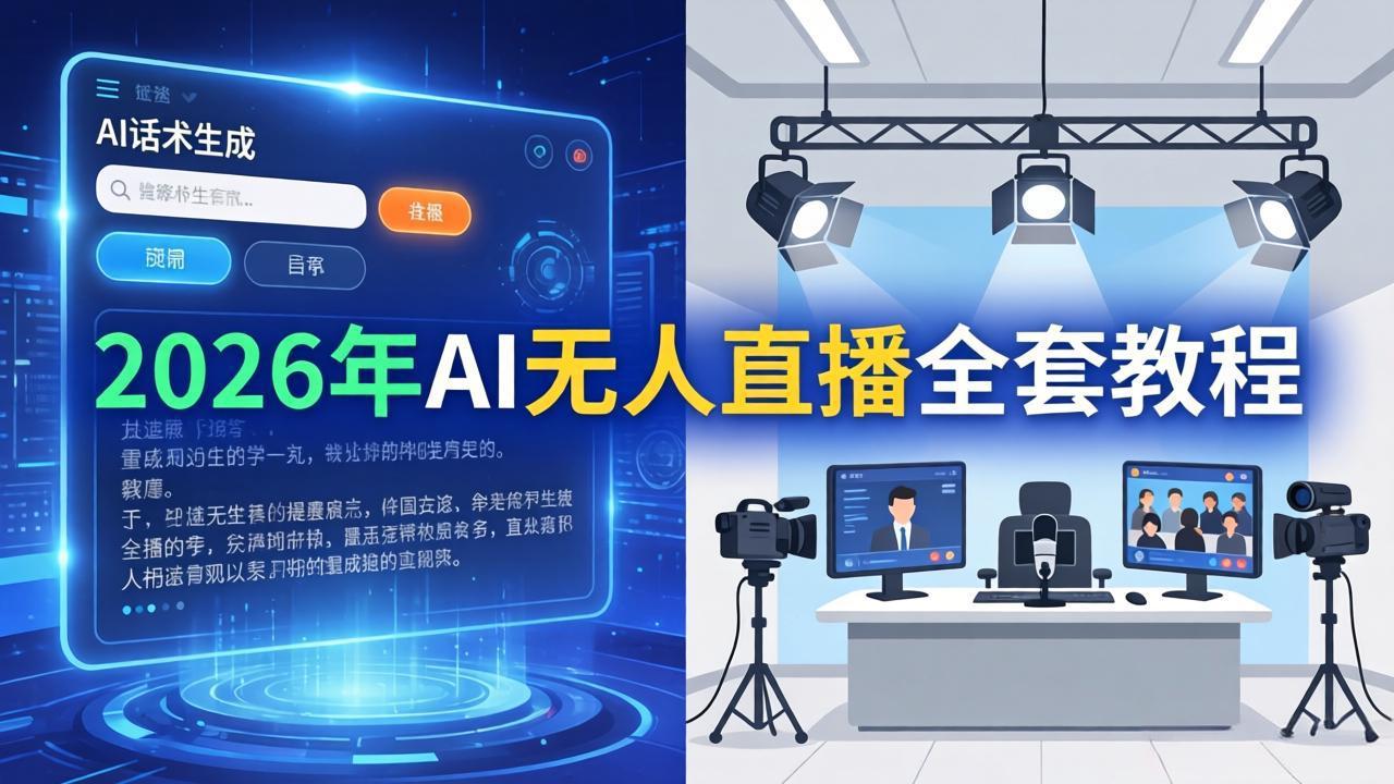 2026年AI无人直播全套教程：OBS安装+软件配置+直播间搭建+话术生成+一键开播实操 - 来及网络