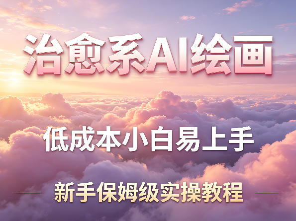 治愈系AI绘画提示词项目，低成本小白易上手，每天10分钟，新手保姆级实操教程 - 来及网络